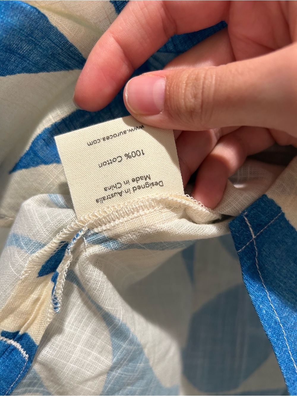 AUR OCEA IPANEMA CUFFED SHORT SLEEVE BUTTON DOWN COTTON TOP - Picture 9 of 9